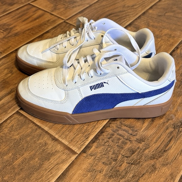 Puma Shoes Super Liga OG Retro White Black Tan mens size 9.5